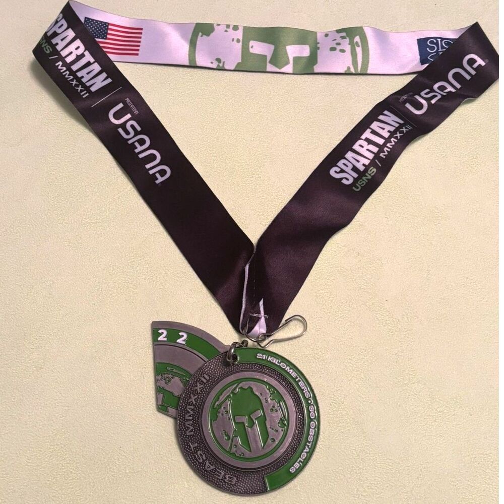 Spartan 2022 Beast Medal • US National Series San Luis Obispo CA Ribbon